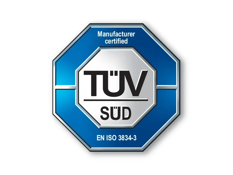Certificate EN ISO 3834-3 - standard quality requirements for fusion welding