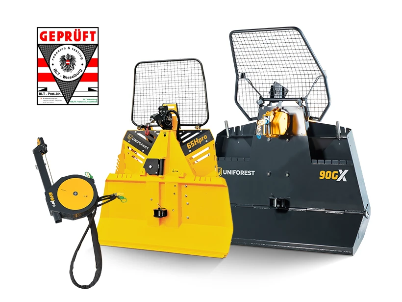 Uniforest winches certified in the BLT Wieselburg durability test