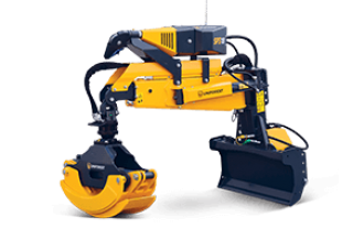 Crane and timber grabs