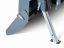 Hydraulically hinged butt plate